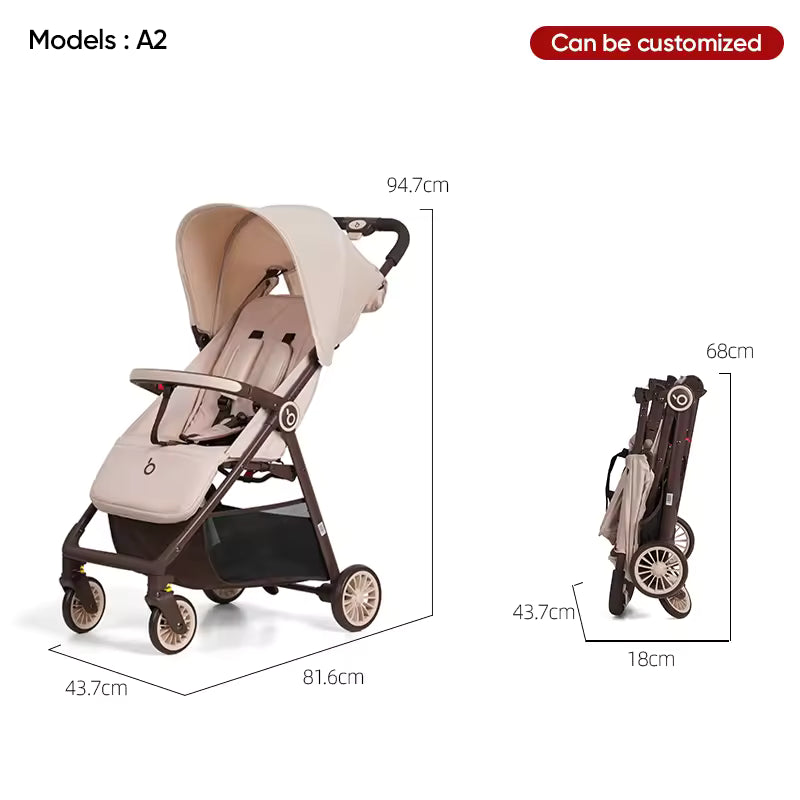 Baby Stroller Lightweight Easy to Fold Compact Light Weight Strollers Buggy Portable Travel Stroller for Airplane Kid