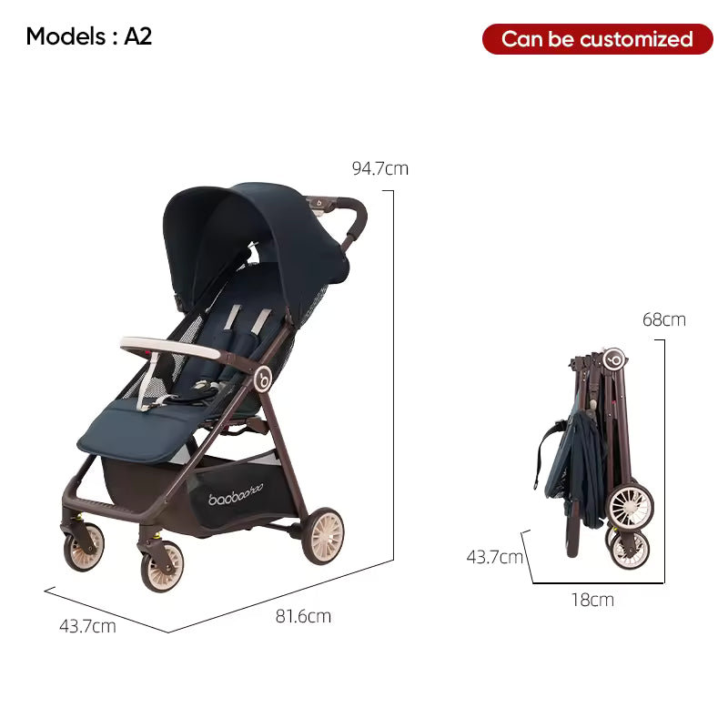 Baby Stroller Lightweight Easy to Fold Compact Light Weight Strollers Buggy Portable Travel Stroller for Airplane Kid
