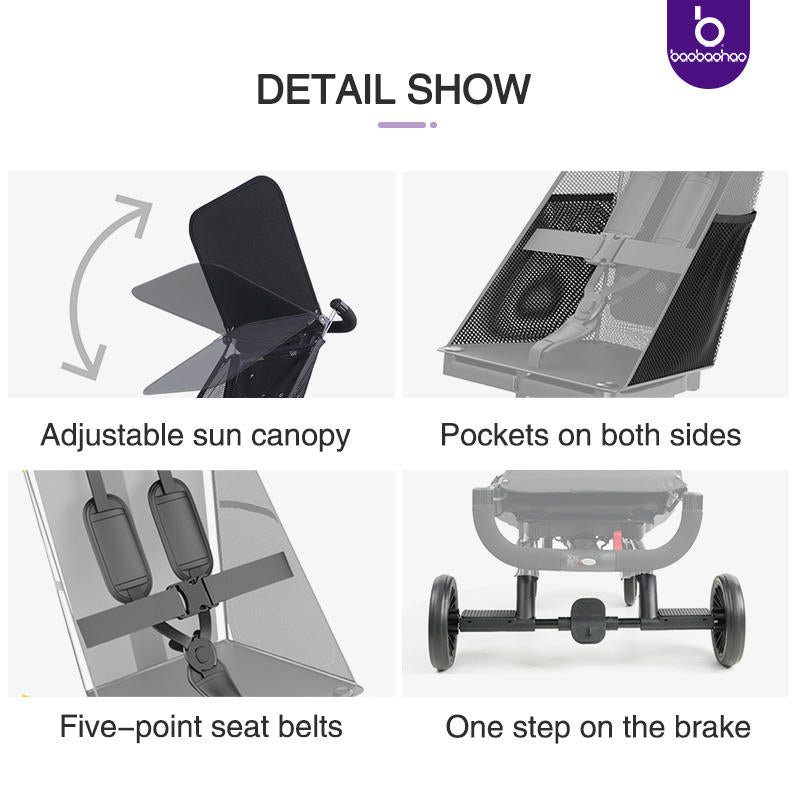 Compact Toddler Lightweight Baby Pram Baby Stroller for Travel Stroller