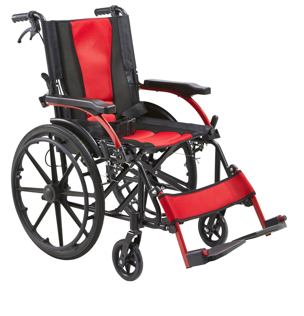 Lightweight Wheelchair Foldable Aluminum Alloy Manual Wheelchair for Elderly