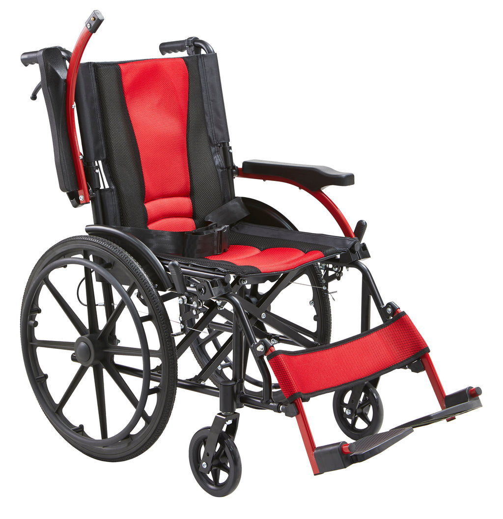 Lightweight Wheelchair Foldable Aluminum Alloy Manual Wheelchair for Elderly