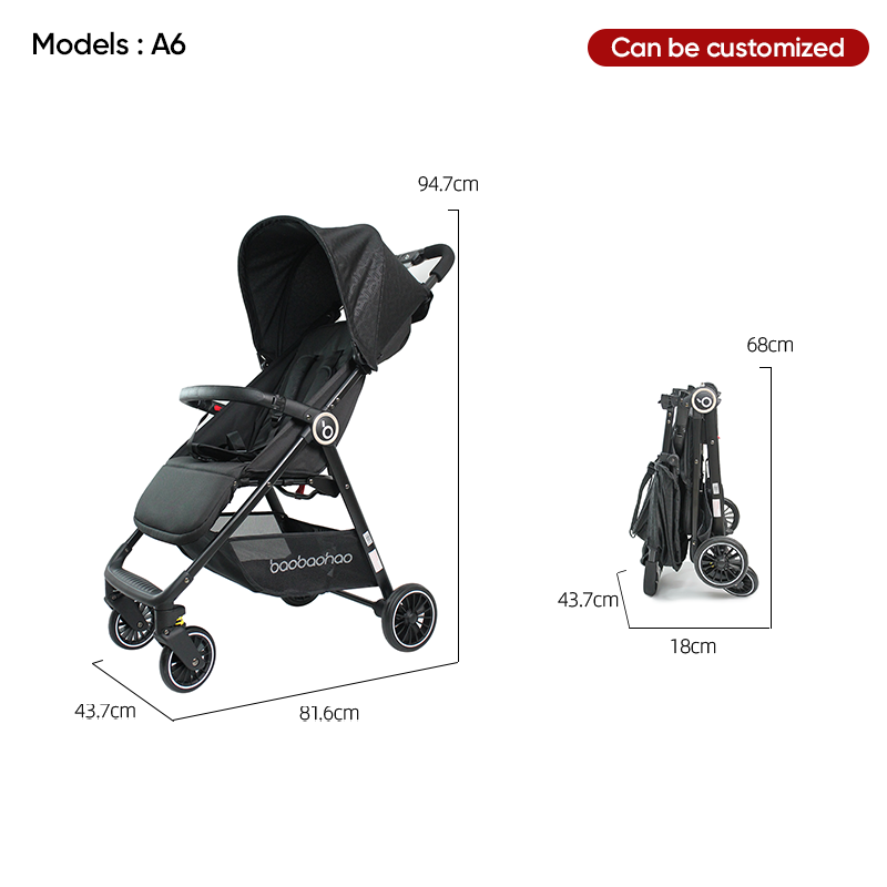 Baby Stroller Lightweight Easy to Fold Compact Light Weight Strollers Buggy Portable Travel Stroller for Airplane Kid