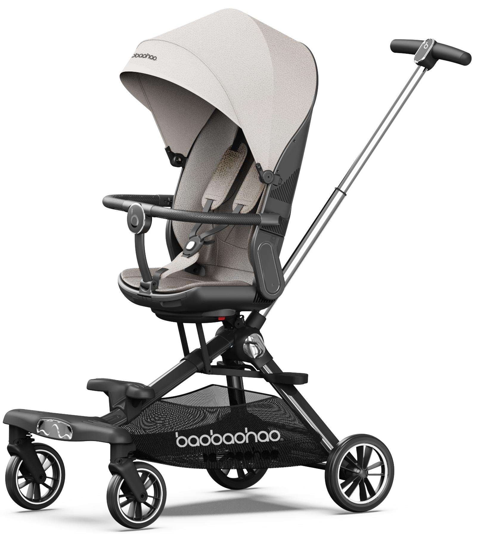 Lightweight Pushchair Two-way Implementation of the EU Certification Baobaohao Prams Aluminium Alloy High View Baby Pram