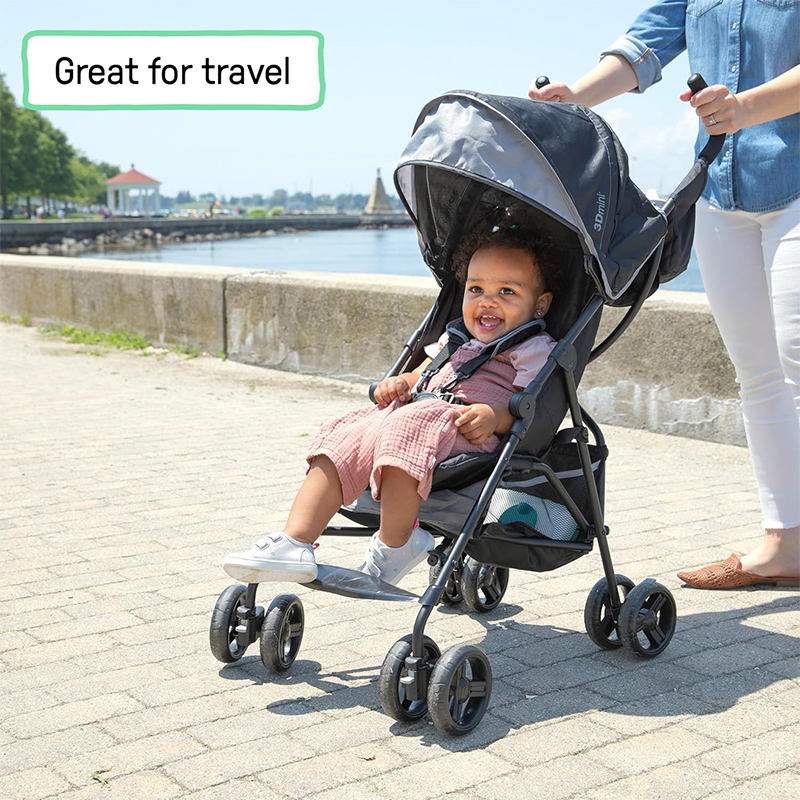Travel 3D Mini Convenience Stroller Lightweight Stainless Steel Frame Foldable Compact Multi-Position Recline Canopy Pop Sun 0-3