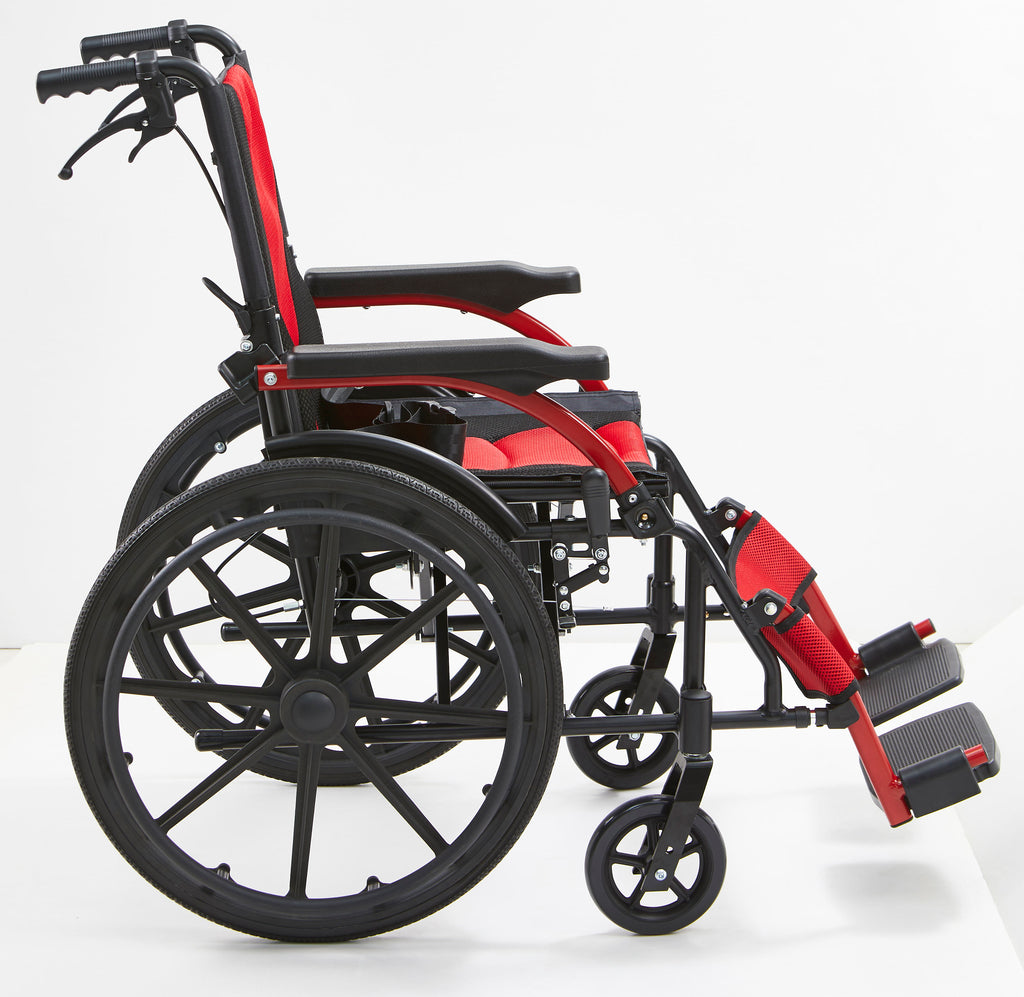 Lightweight Wheelchair Foldable Aluminum Alloy Manual Wheelchair for Elderly