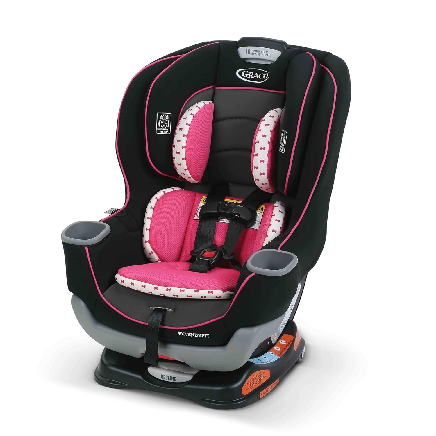 Baby Car Seat, Rear and Forward Facing, Adjustable Extension Panel for Extra Legroom, Gotham